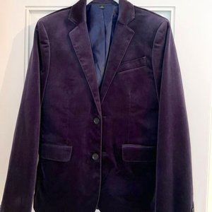NEW with Tags--Boys' J. Crew Ludlow velvet party blazer Navy--Sz 16--NEVER WORN